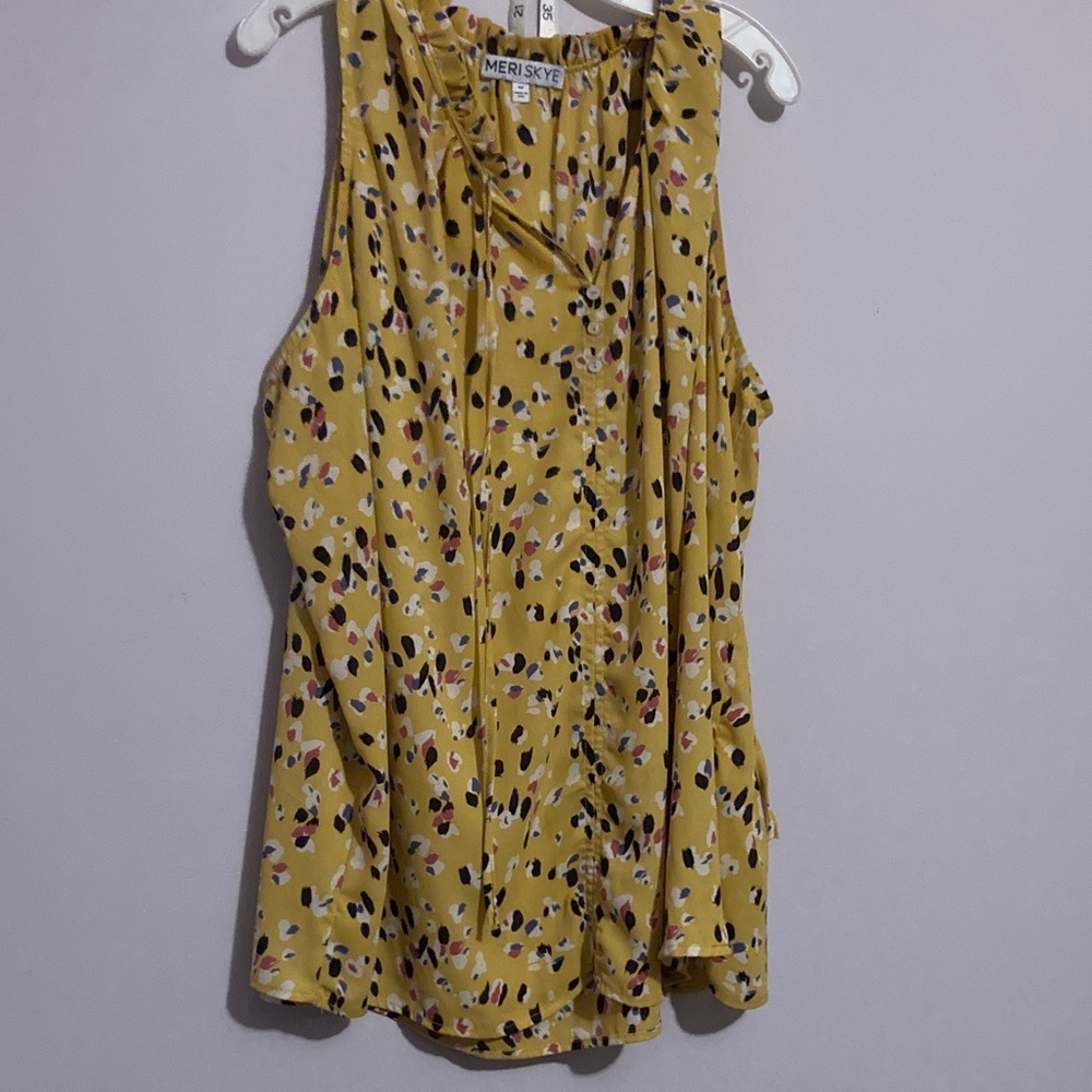 Yellow Patterned Women's Top